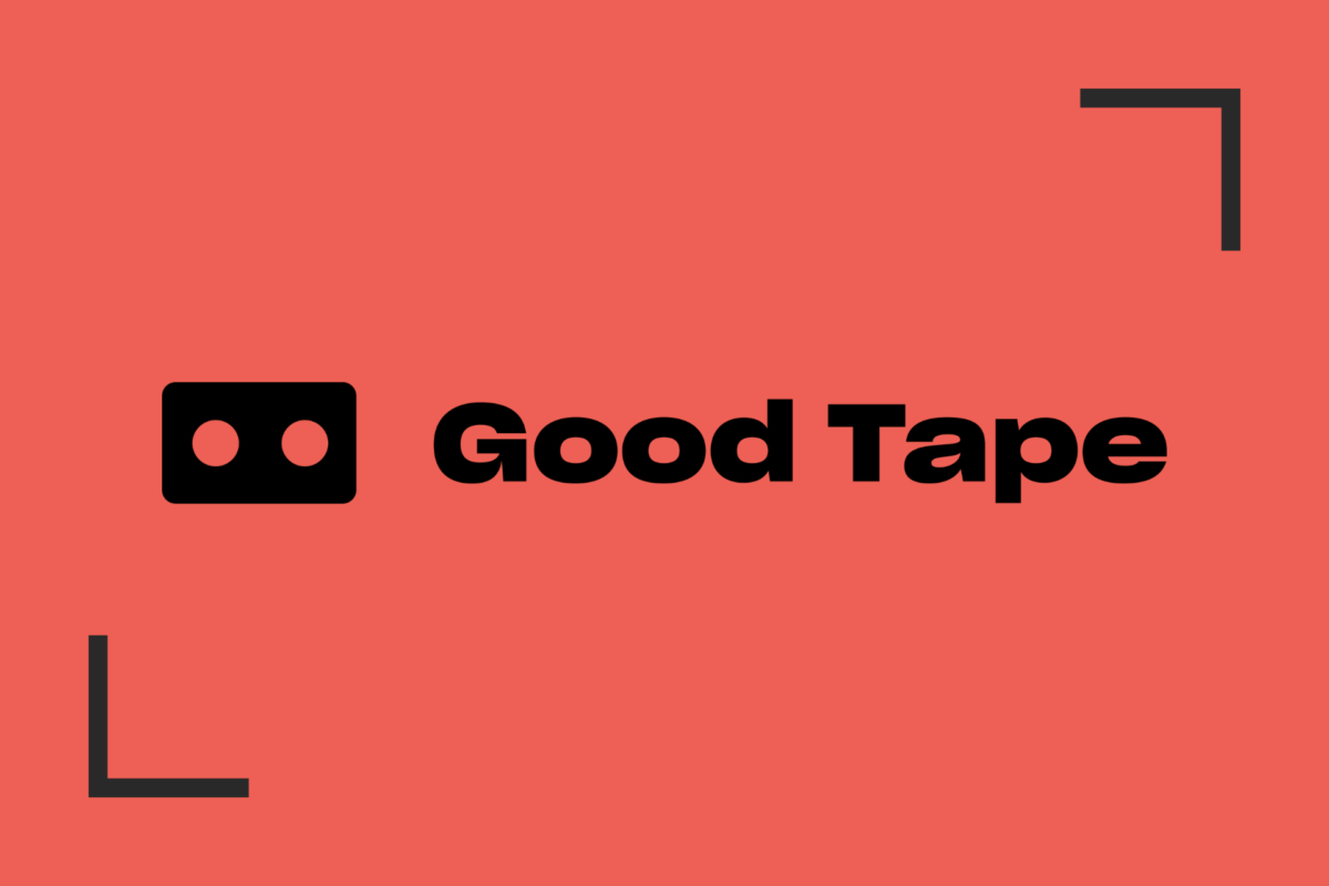 Good Tape logo on a colored background