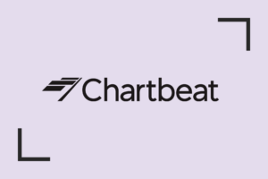 Chartbeat logo on a colored background