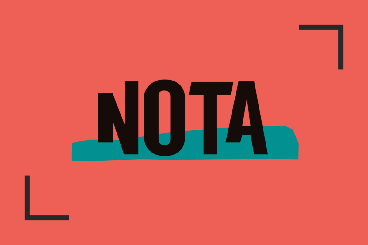 Nota logo on a red background