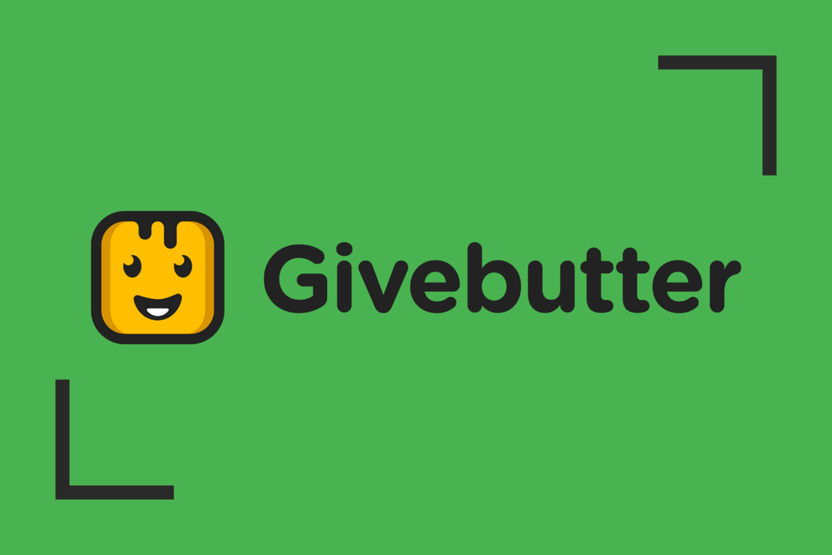 Givebutter's logo against a green background.