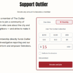 Outlier Media's online donation page